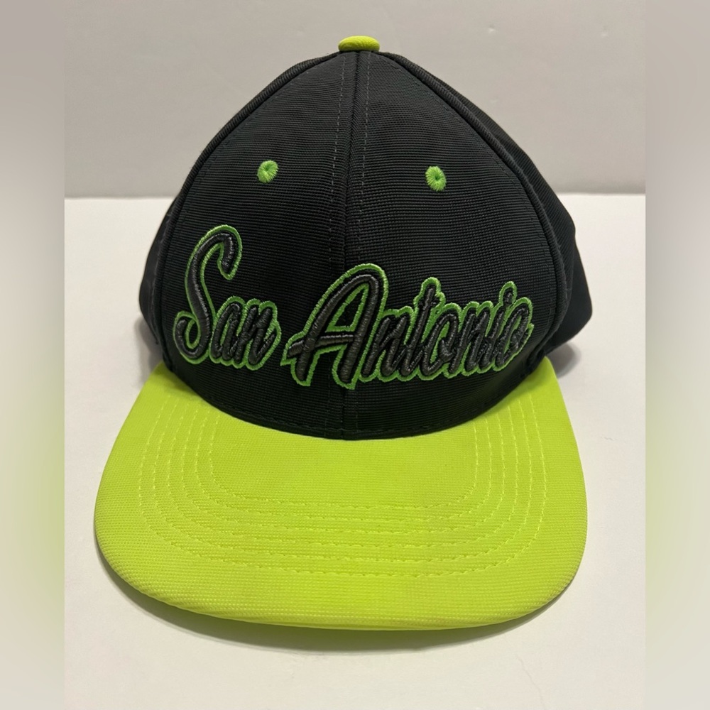 Pitbull Men’s San Antonio Baseball Cap Black & Neon Green Snap Back